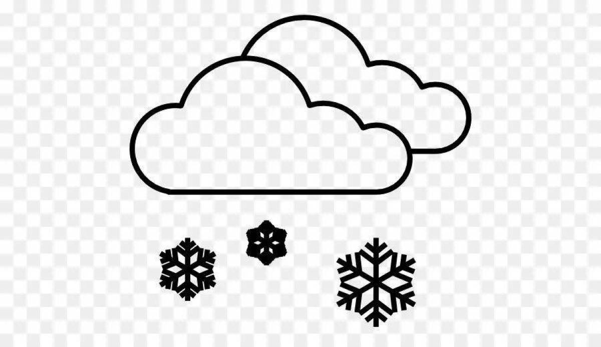 Glowing snow coloring page