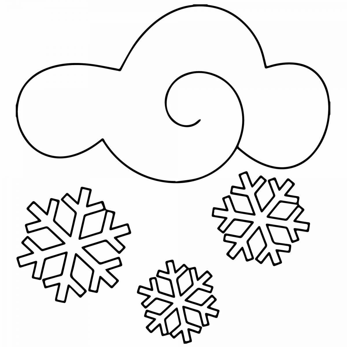 Lucky snowfall coloring page