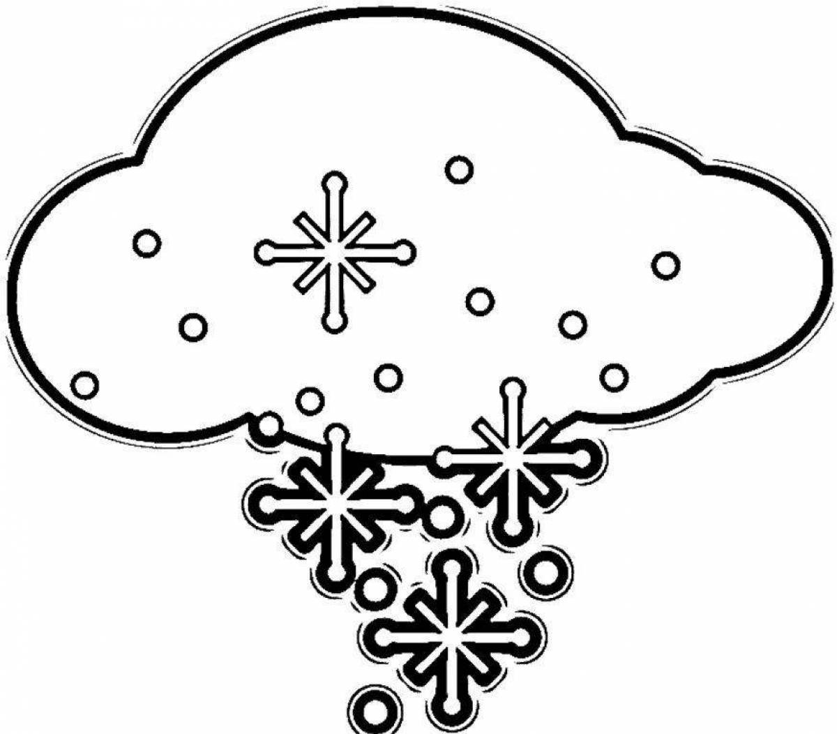 Great snow coloring page