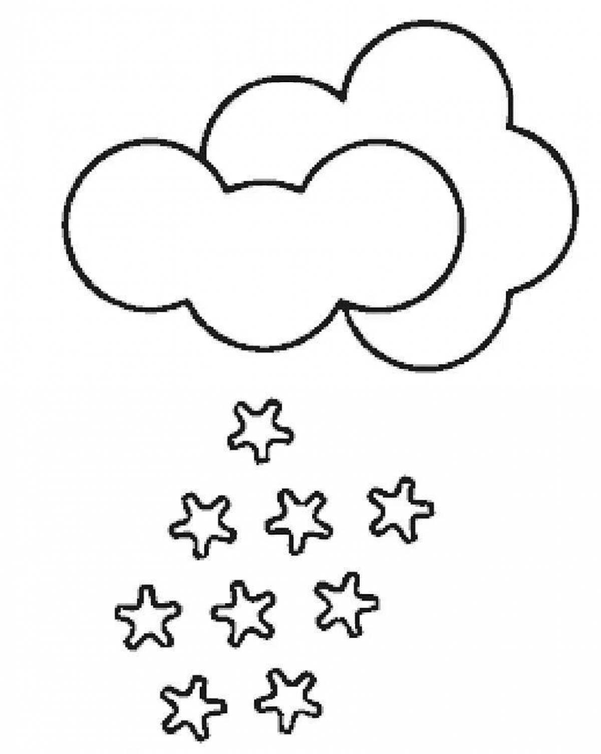 Blissful snow coloring page