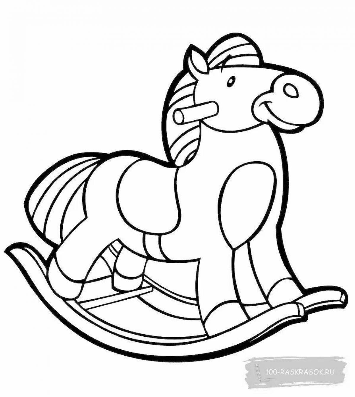 Charming horse coloring book