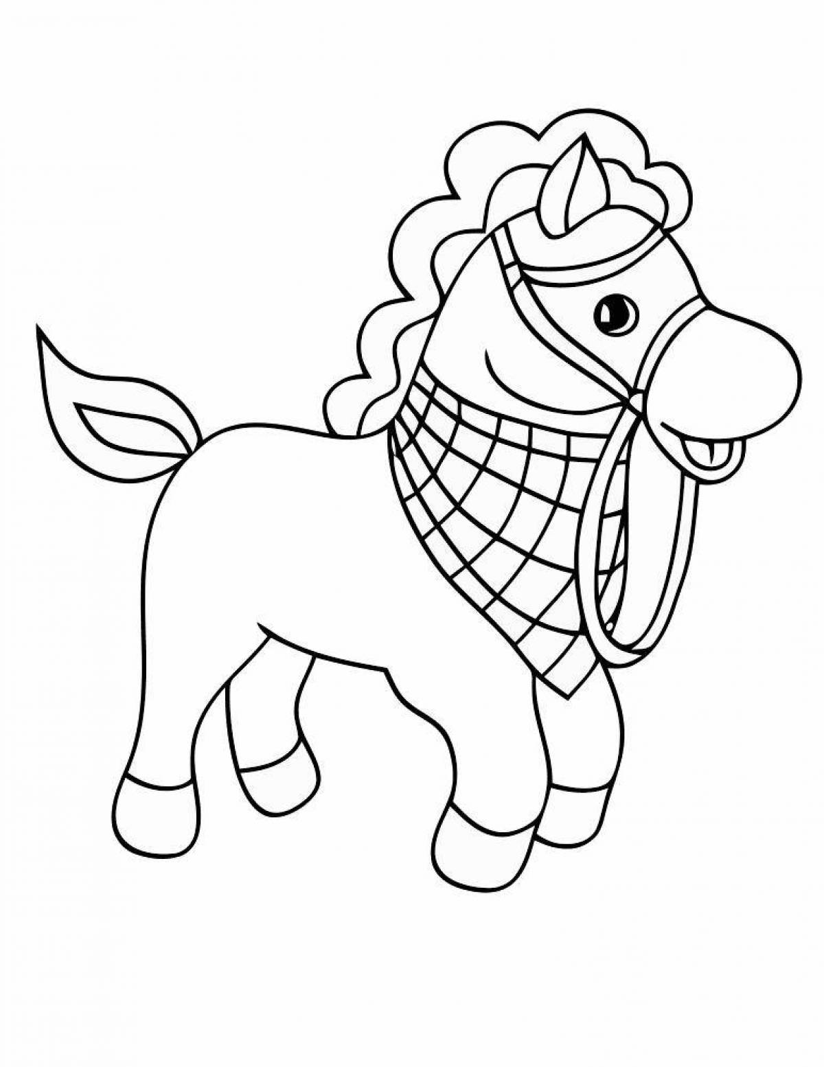 Agile baby horse coloring page