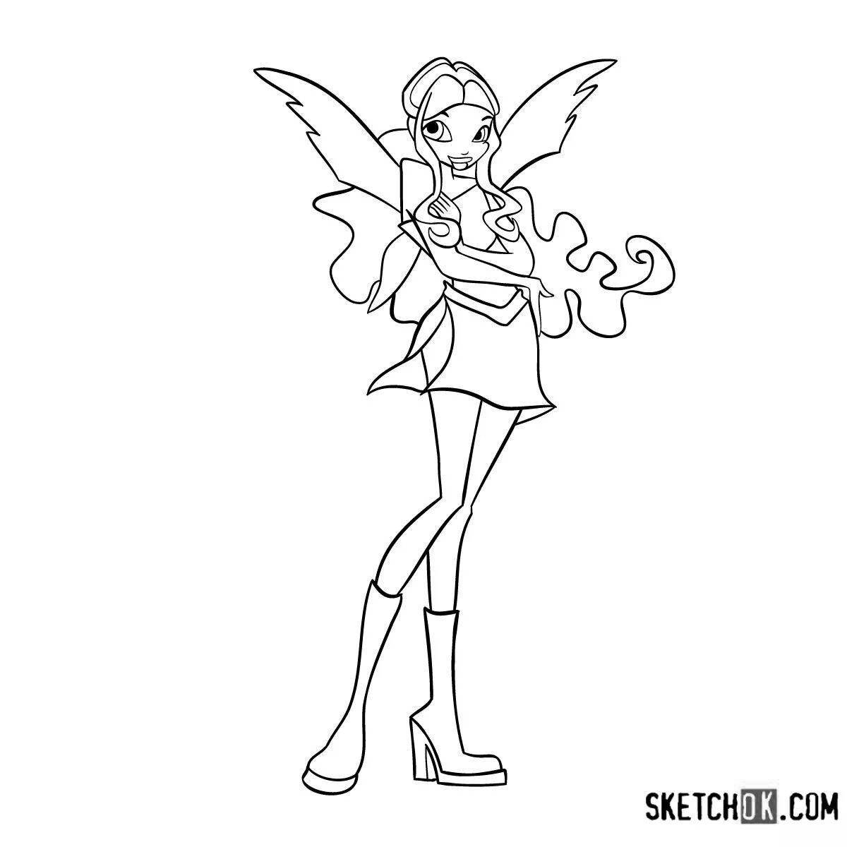 Delightful charmix winx coloring book