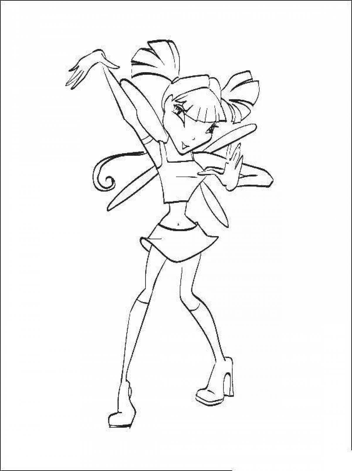 Charmix winx invitation coloring book