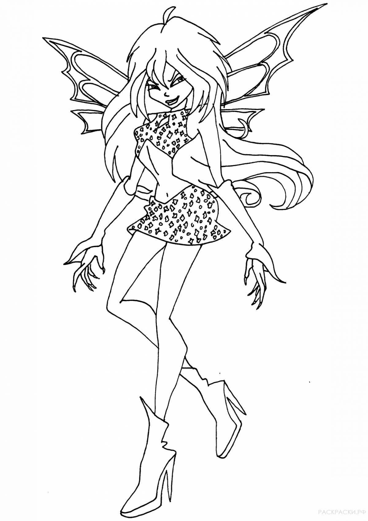 Ecstatic charmix winx coloring page