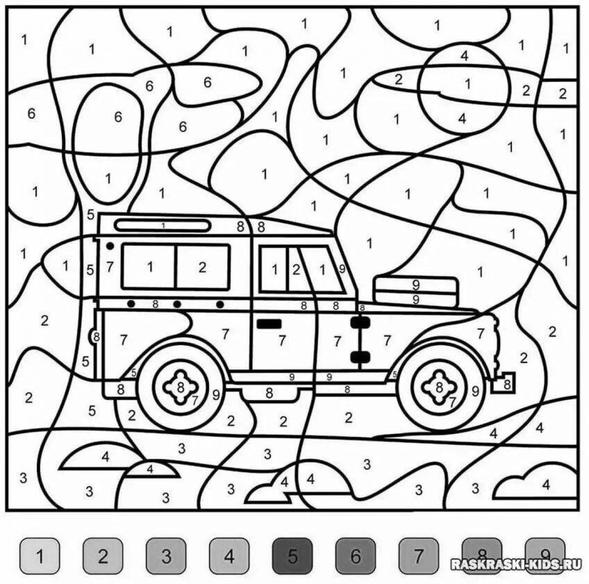 Entertaining coloring for boys educational