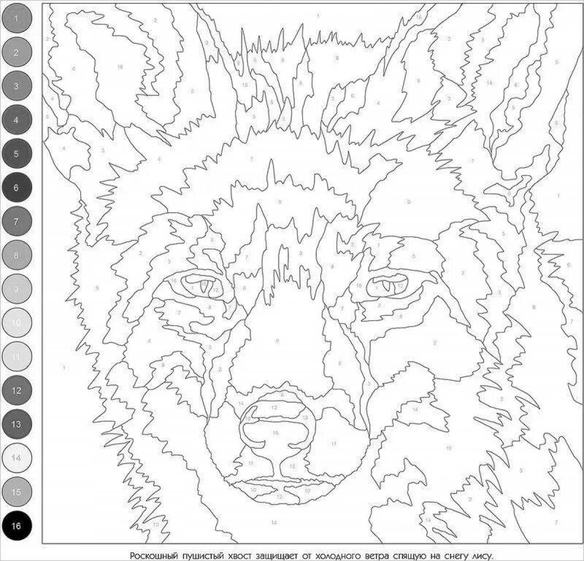 Creative coloring by numbers with markers