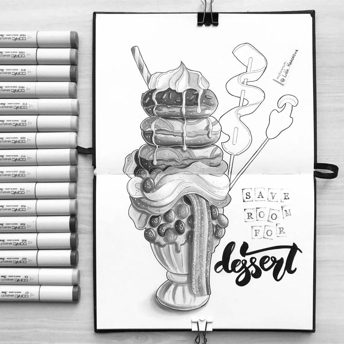Serene coloring book for alcohol markers