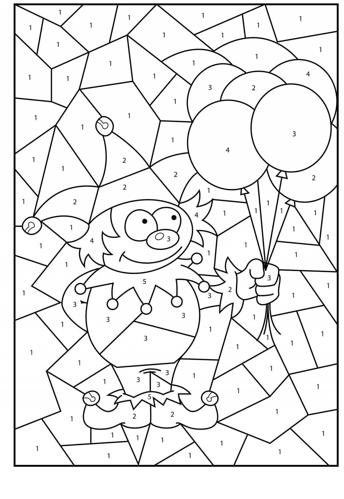 Grand coloring page by color english