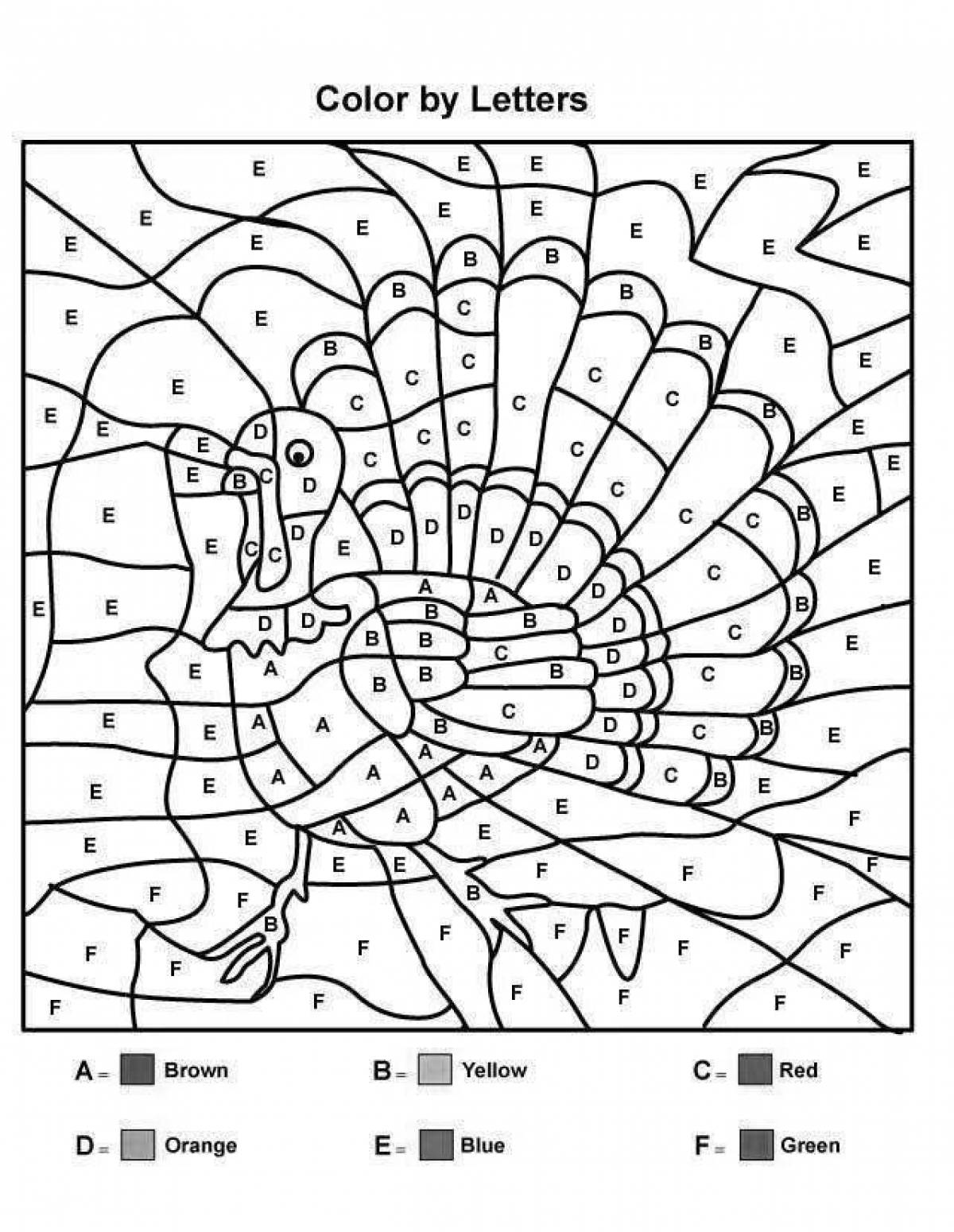 Great coloring page color english