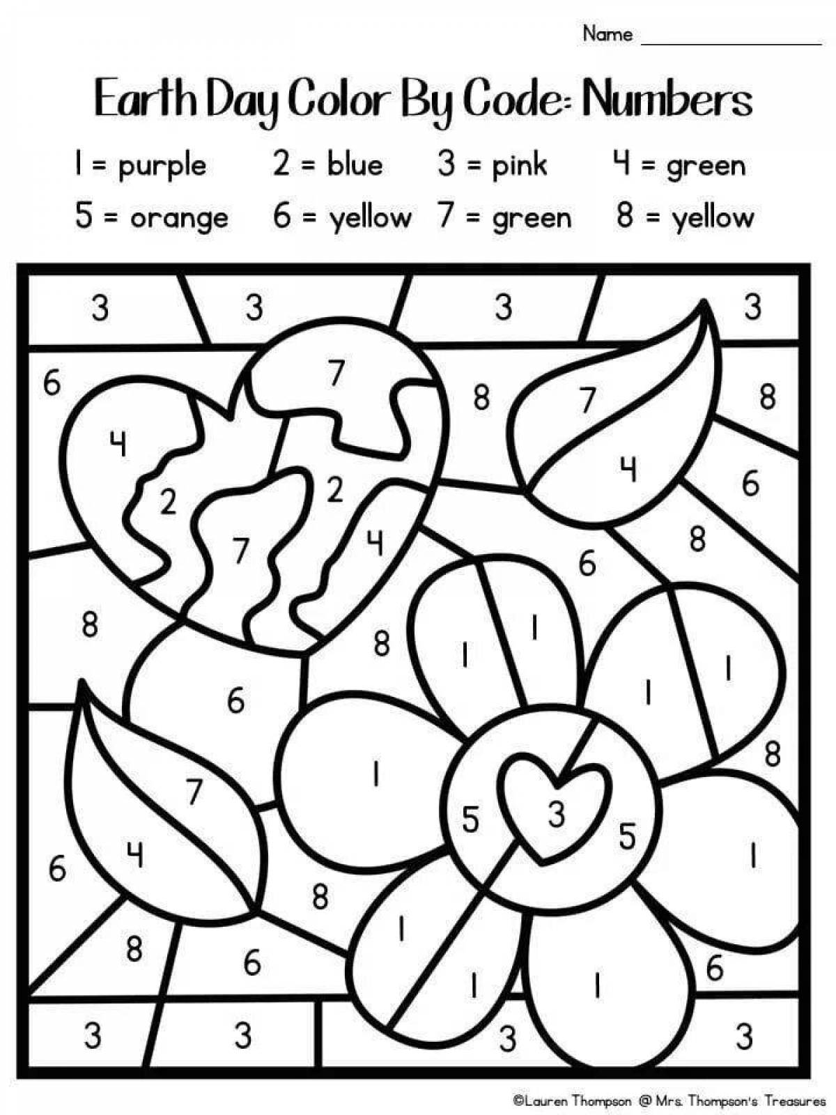Vivacious coloring page by color english