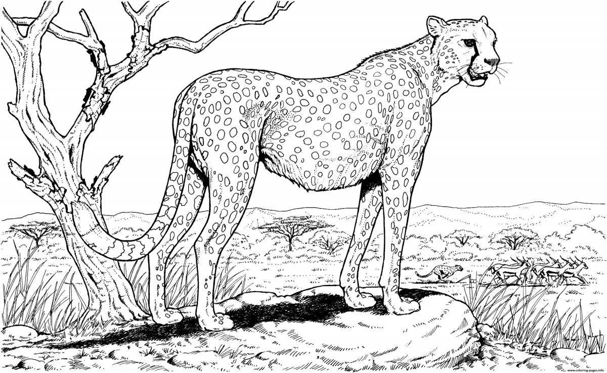 Coloring page charming nature and animals