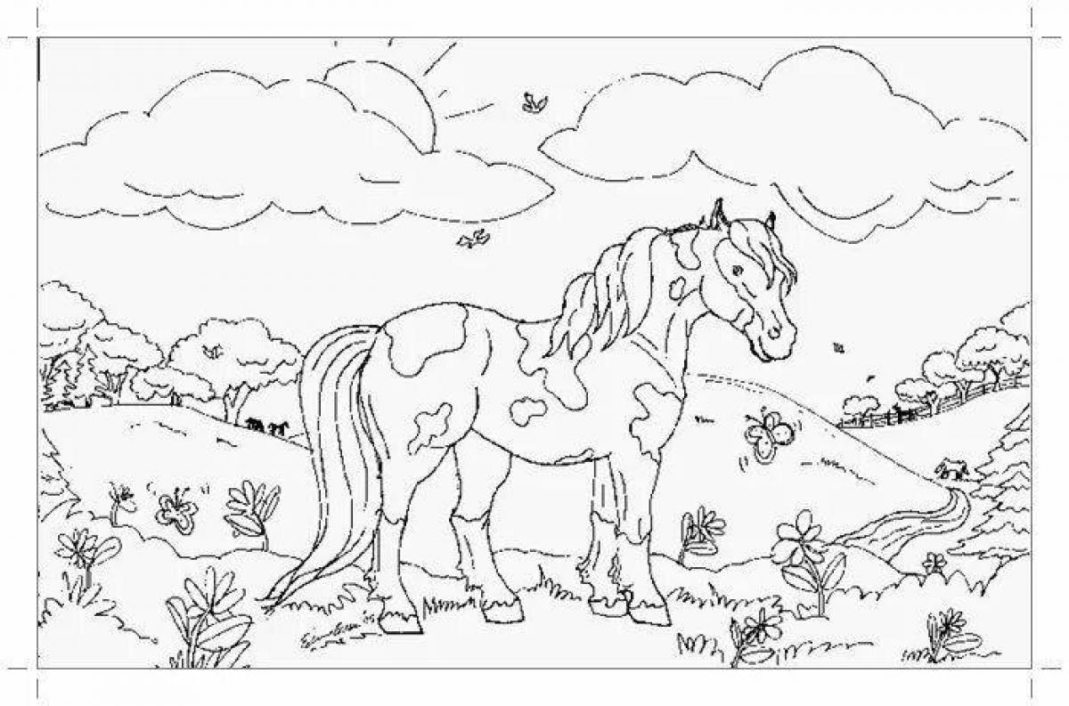 Coloring fantasy nature and animals