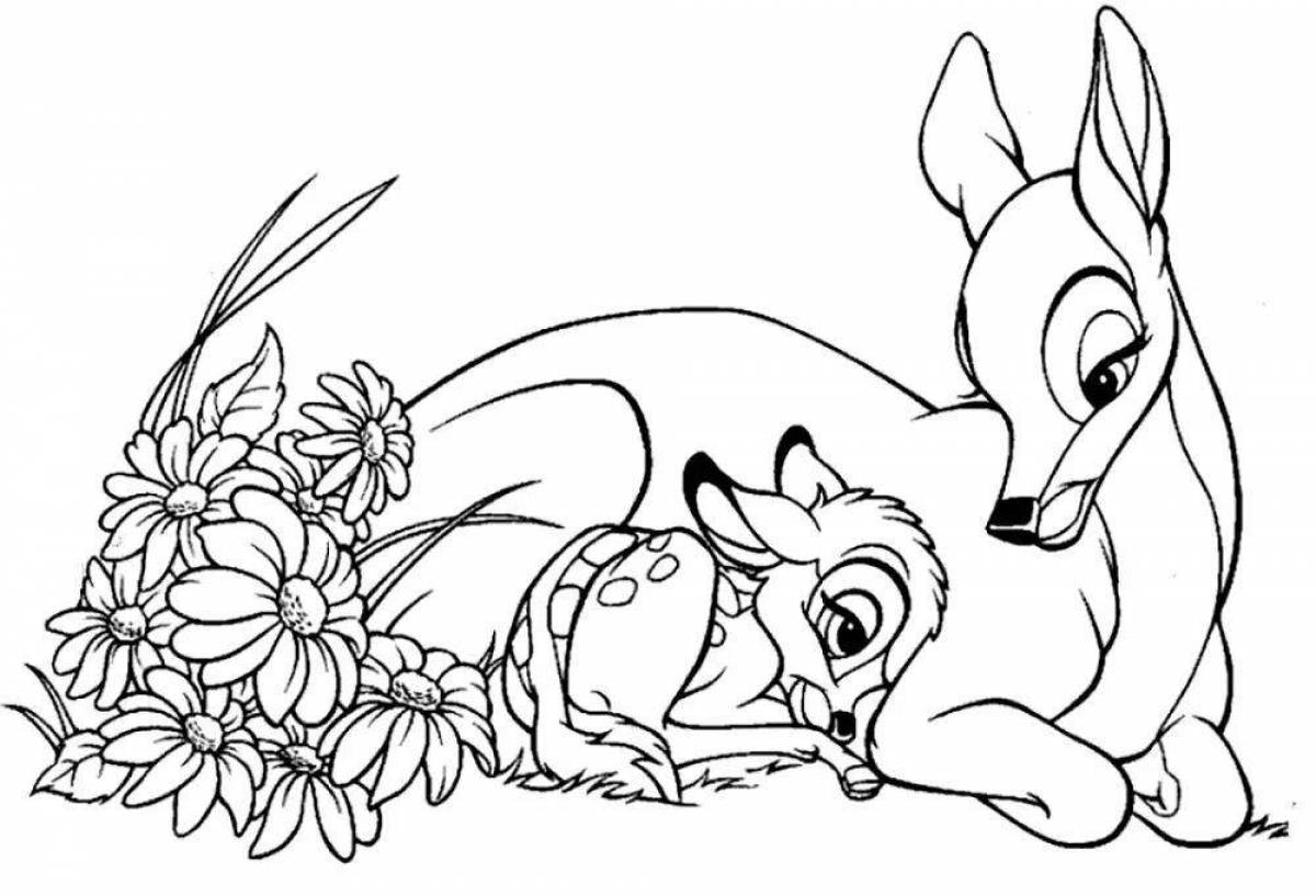Coloring page majestic nature and animals