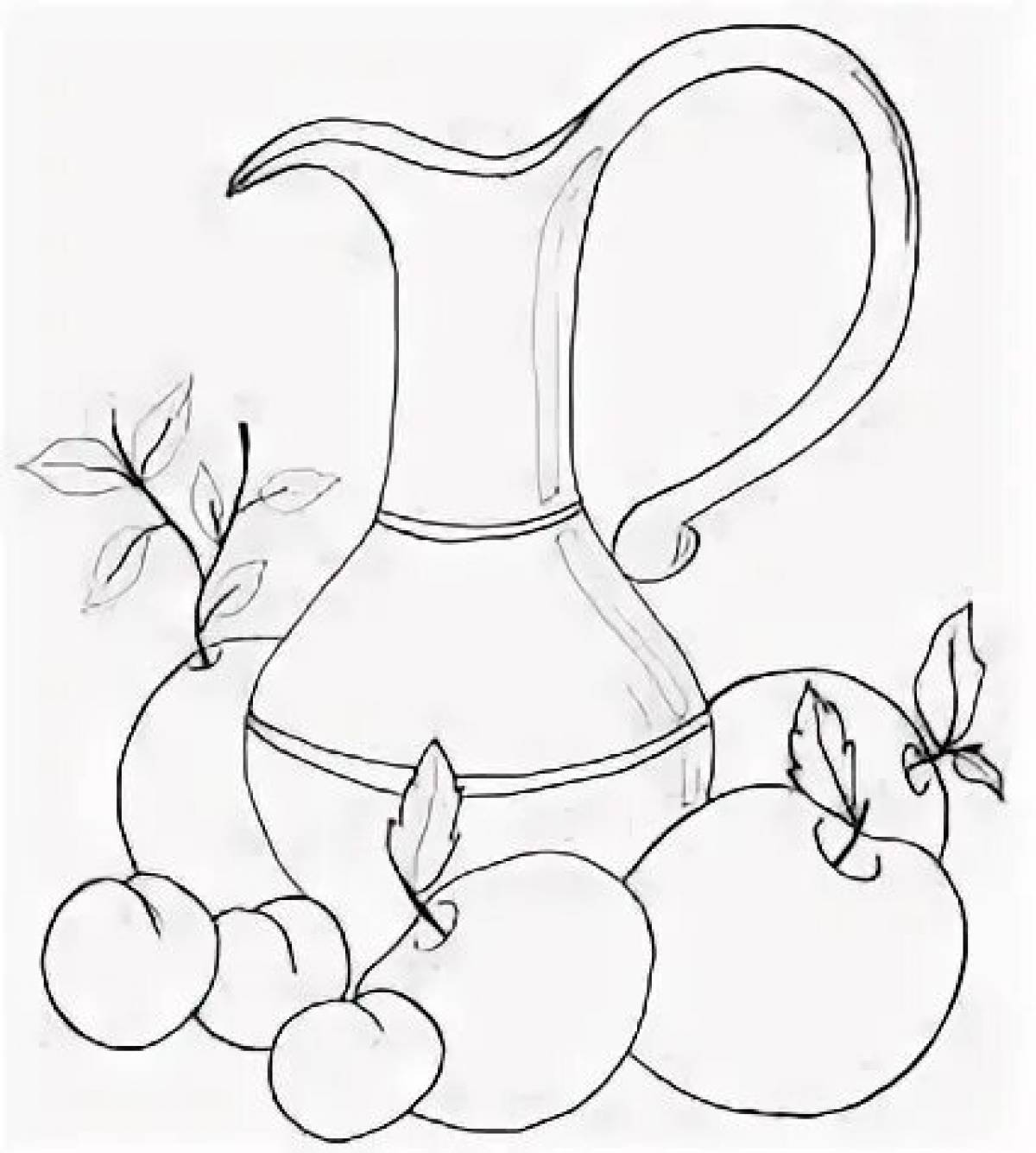 Раскраска натюрморт с вазой