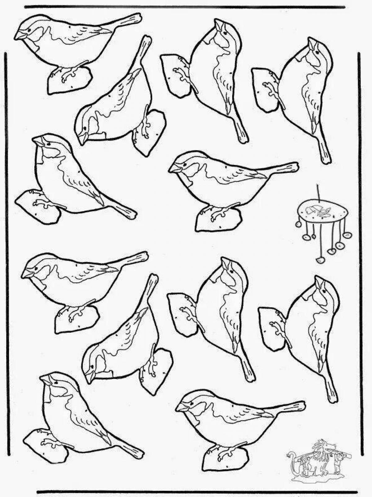 Картинки Птичек Для Вырезания
