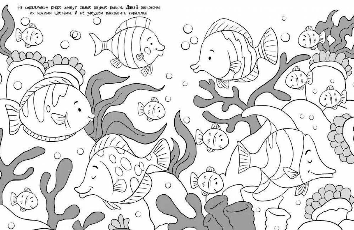 Attractive coloring page background