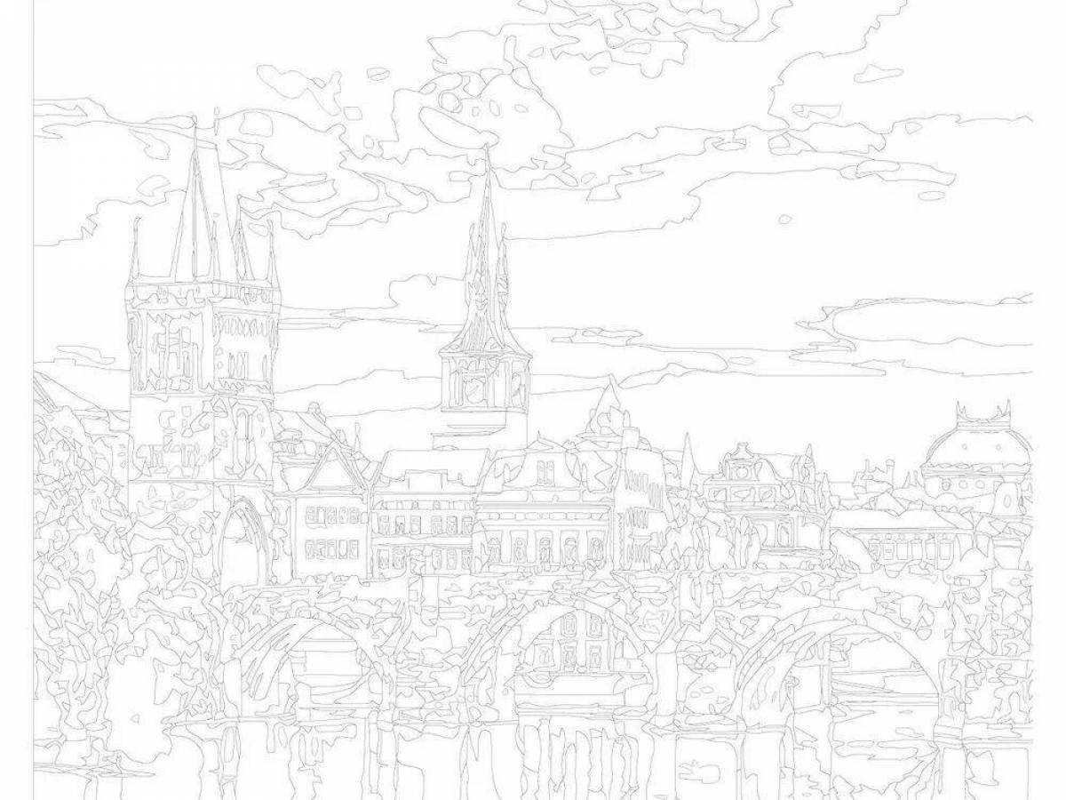 Joyful city coloring by numbers