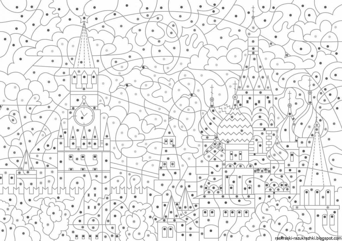 Colouring amazing city by numbers
