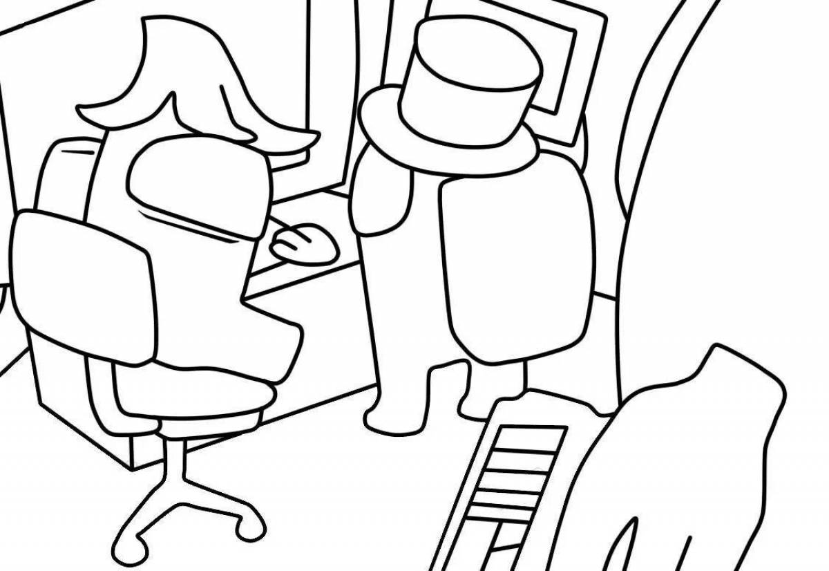 Fascinating Among Us coloring page