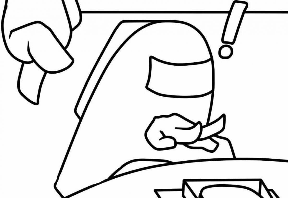 Incentive among us coloring page