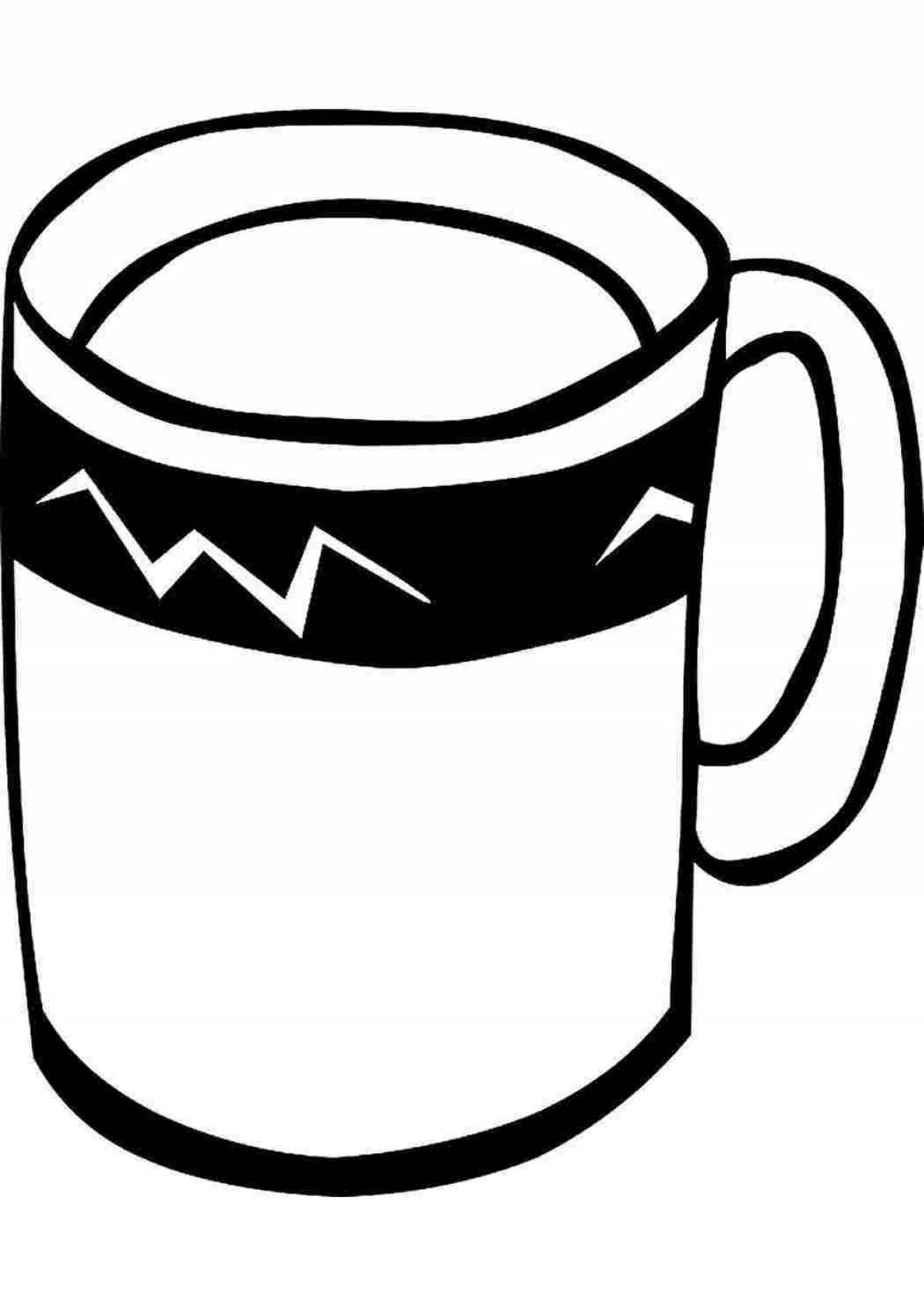 Attractive fixed price mug coloring page