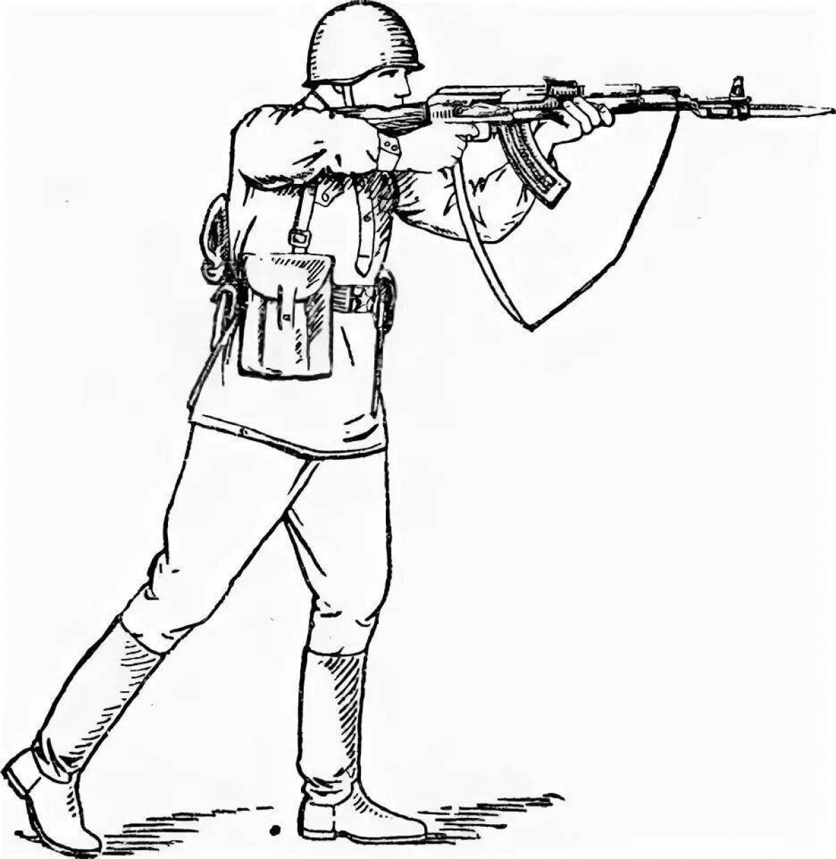 Soldier with machine gun #3
