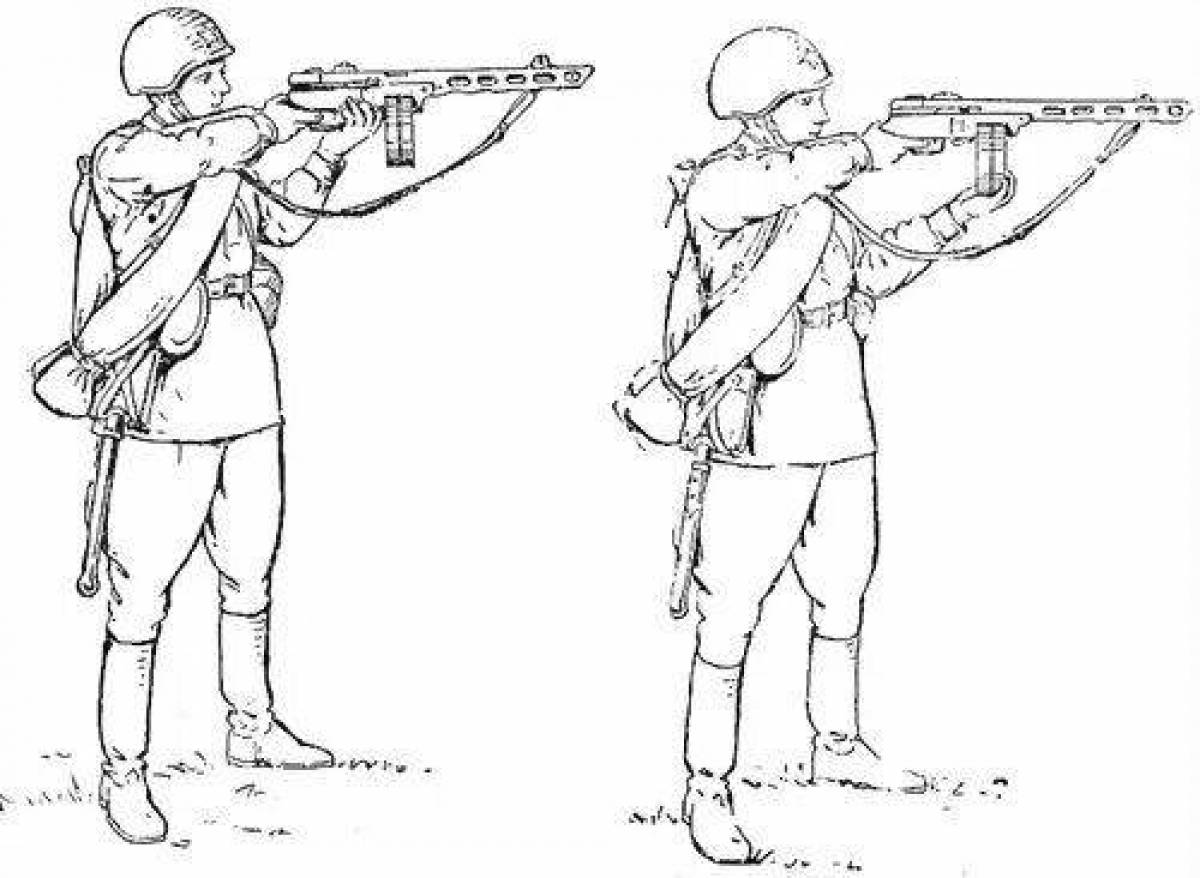 Солдат с автоматом #7