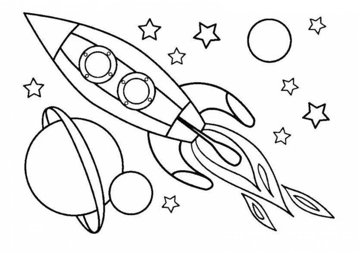 Amazing rocket coloring book for kids