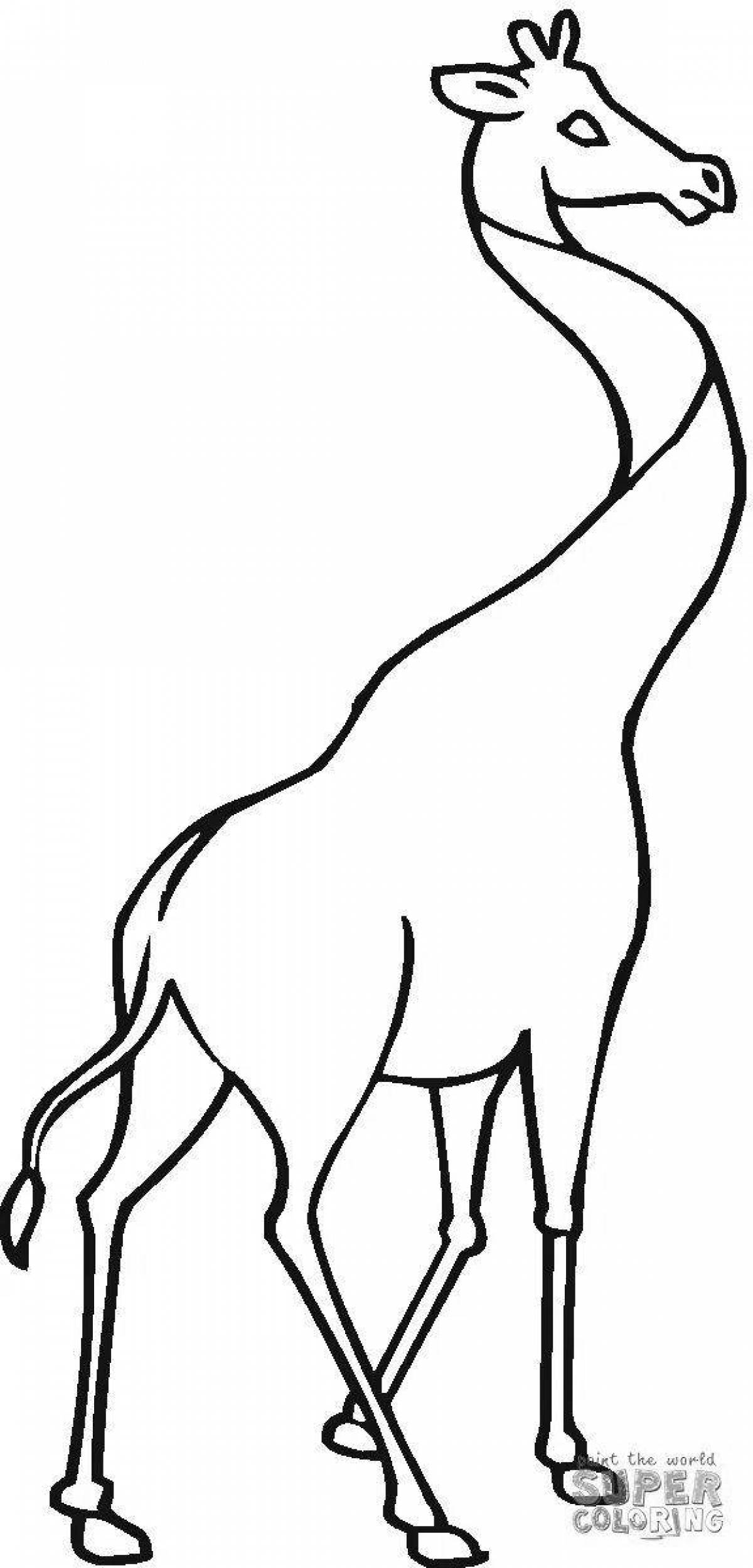 Majestic giraffe coloring page