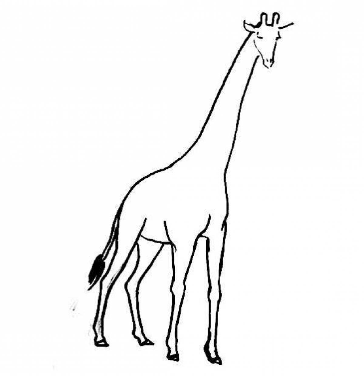 Coloring page graceful giraffe