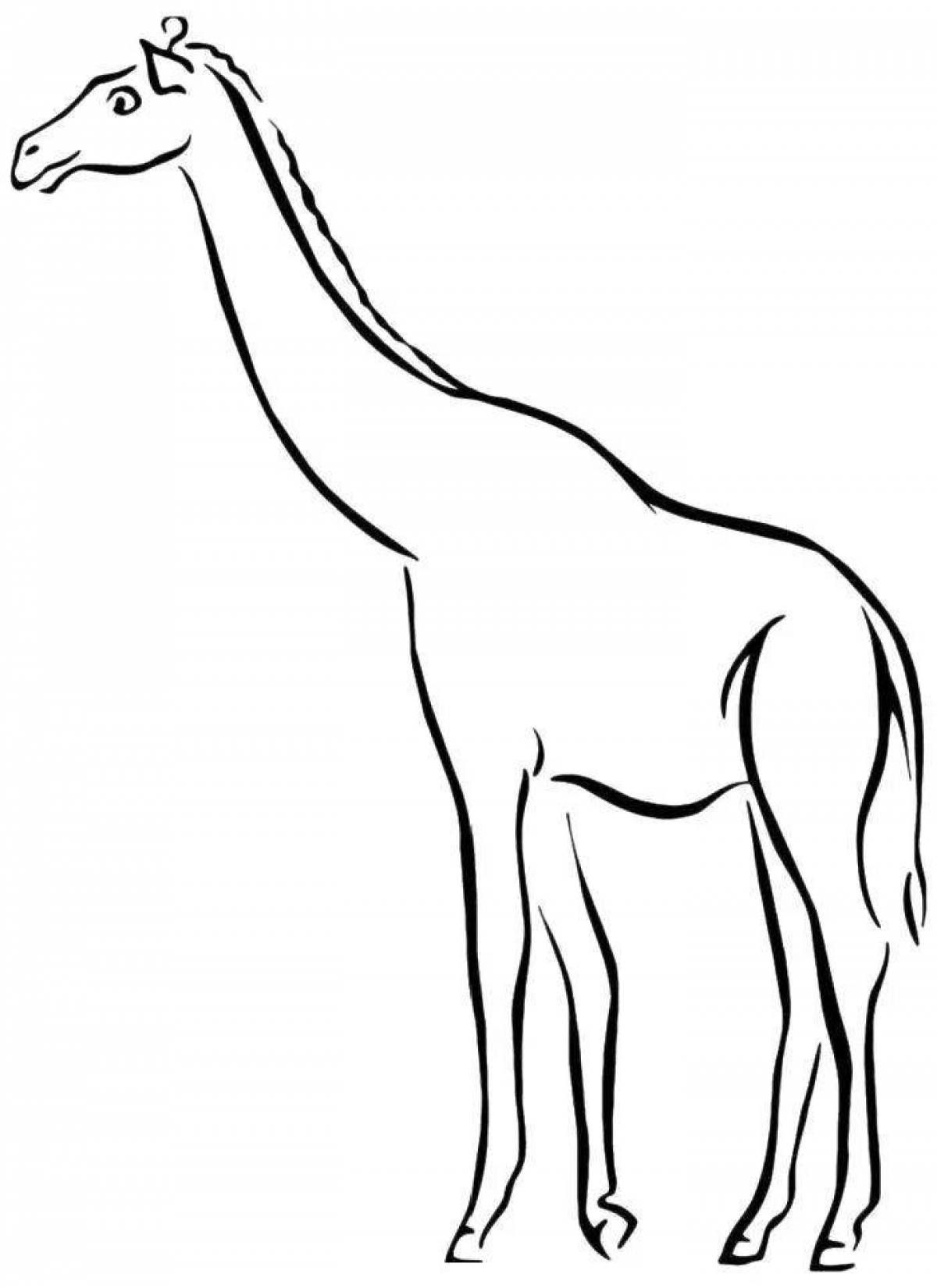 Составная страница раскраски жирафа