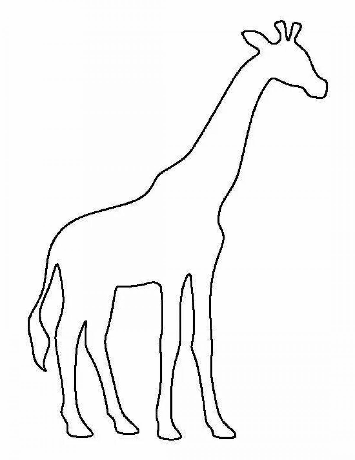 Relaxed giraffe coloring book