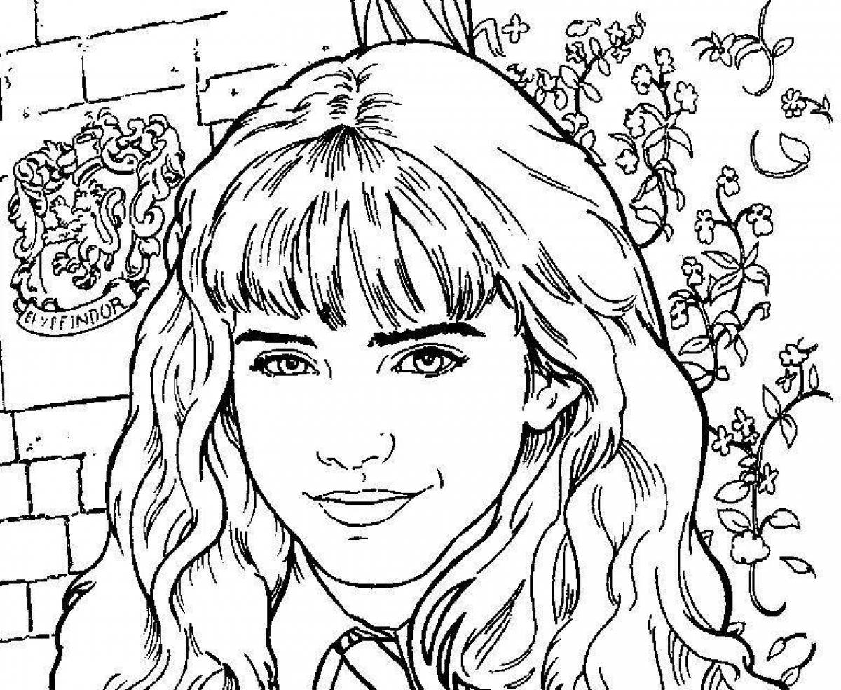 Exquisite coloring harry potter hermione