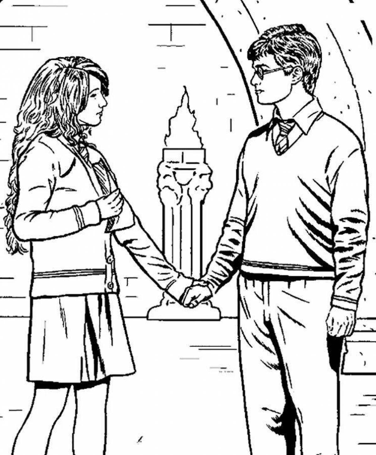 Harry potter hermione live coloring