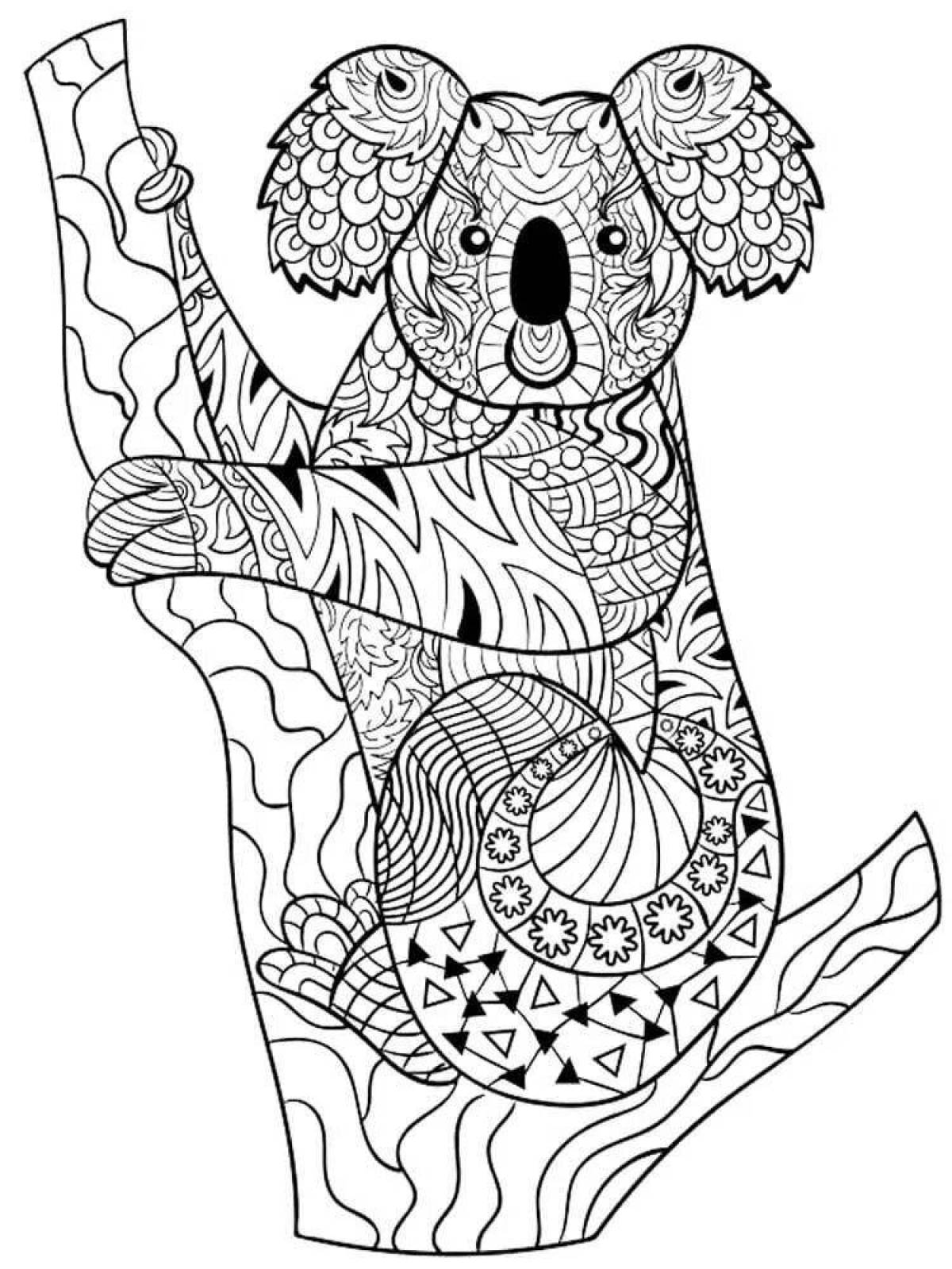 Fun animal coloring with a pattern