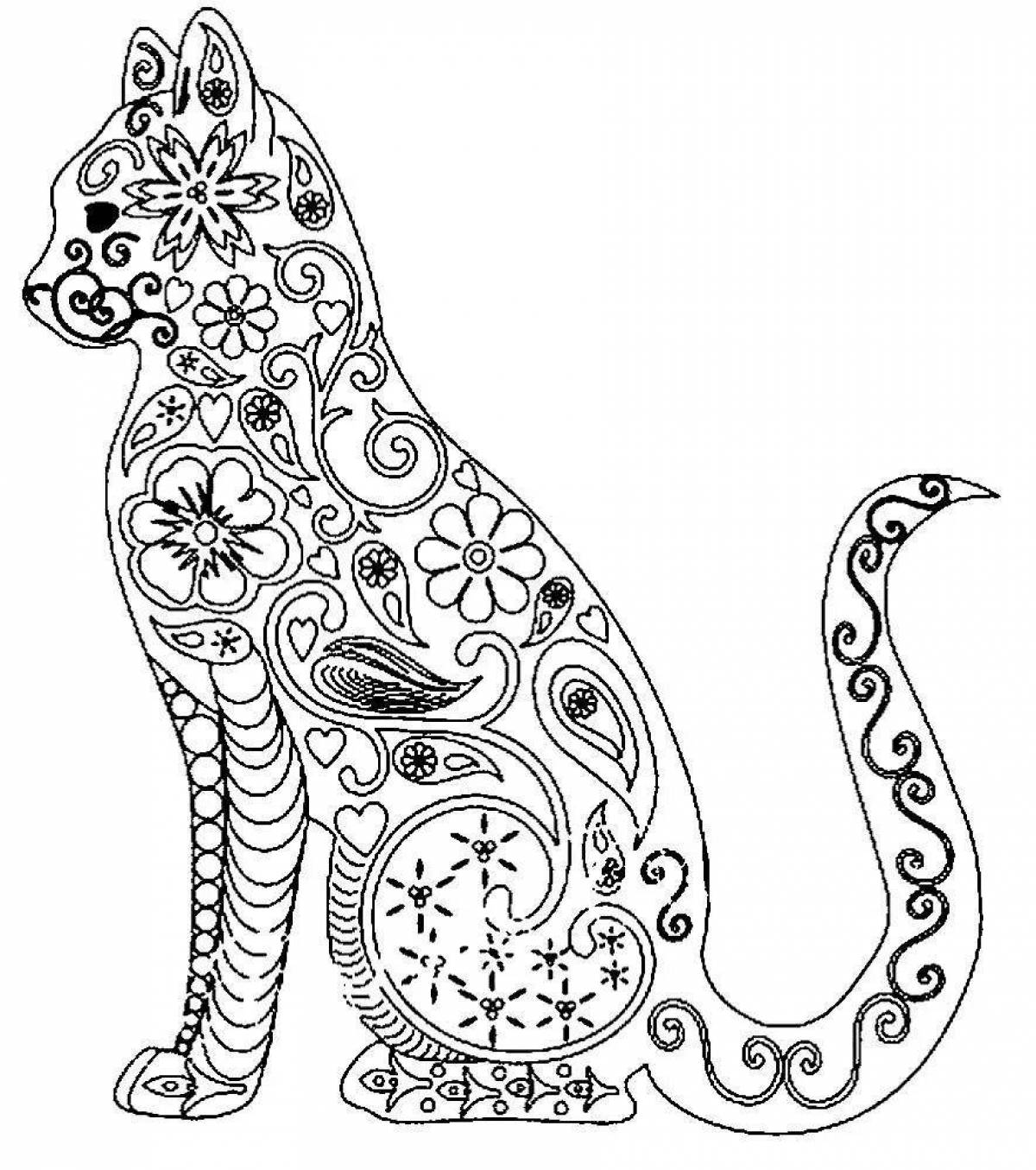 Amazing patterned animal coloring pages