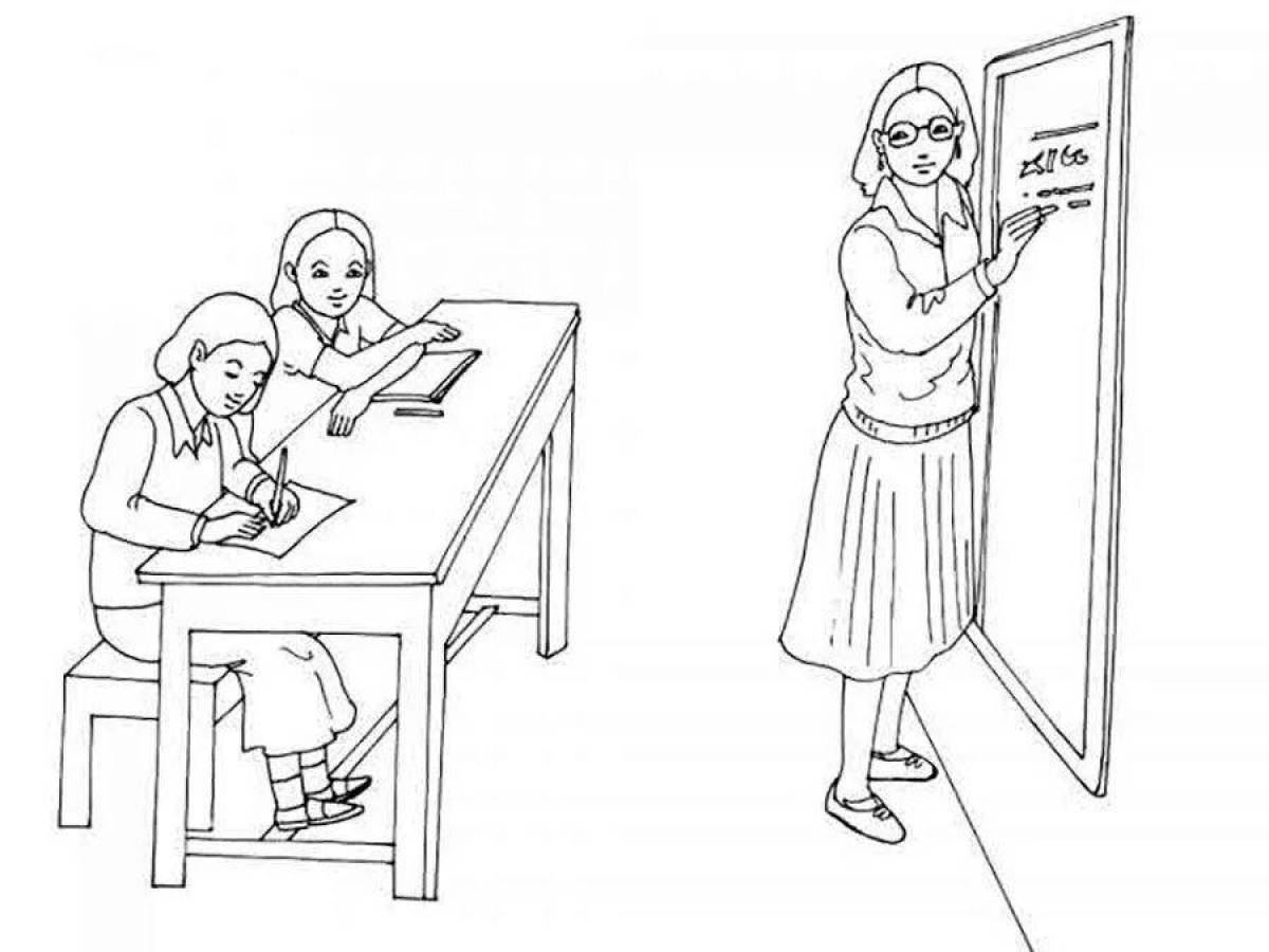 Live coloring teacher and student