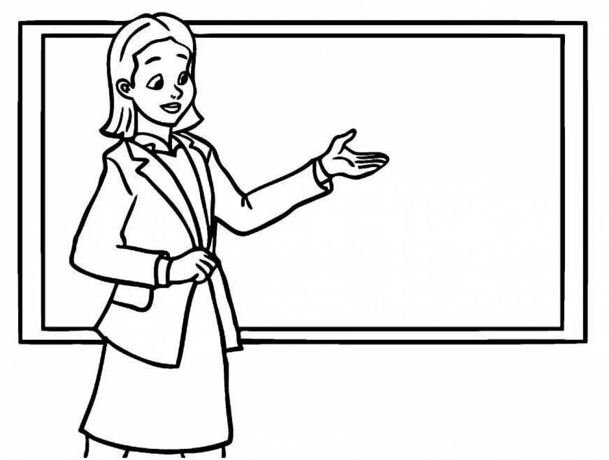 Resolute teacher and student coloring pages
