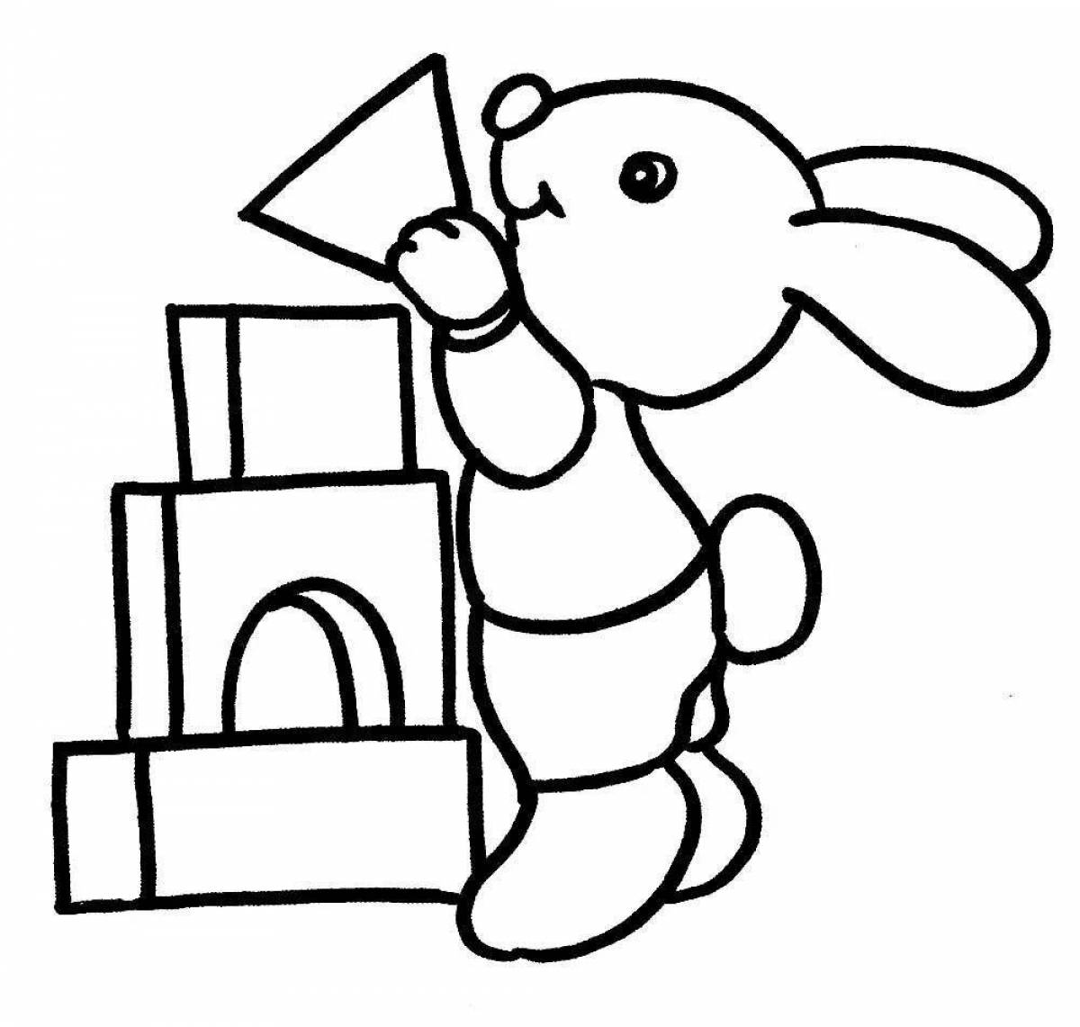 Adorable coloring book for little games