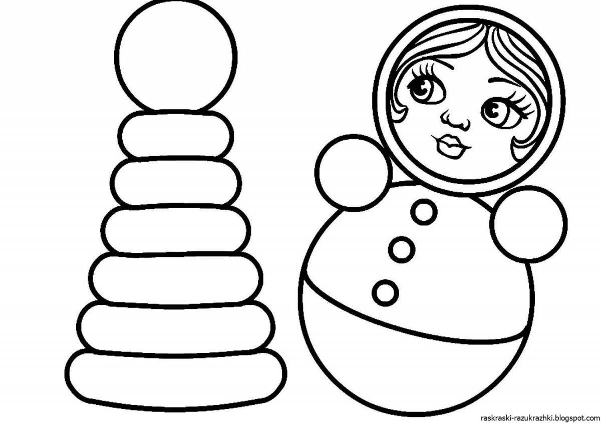 Color-frenzy coloring page for small games