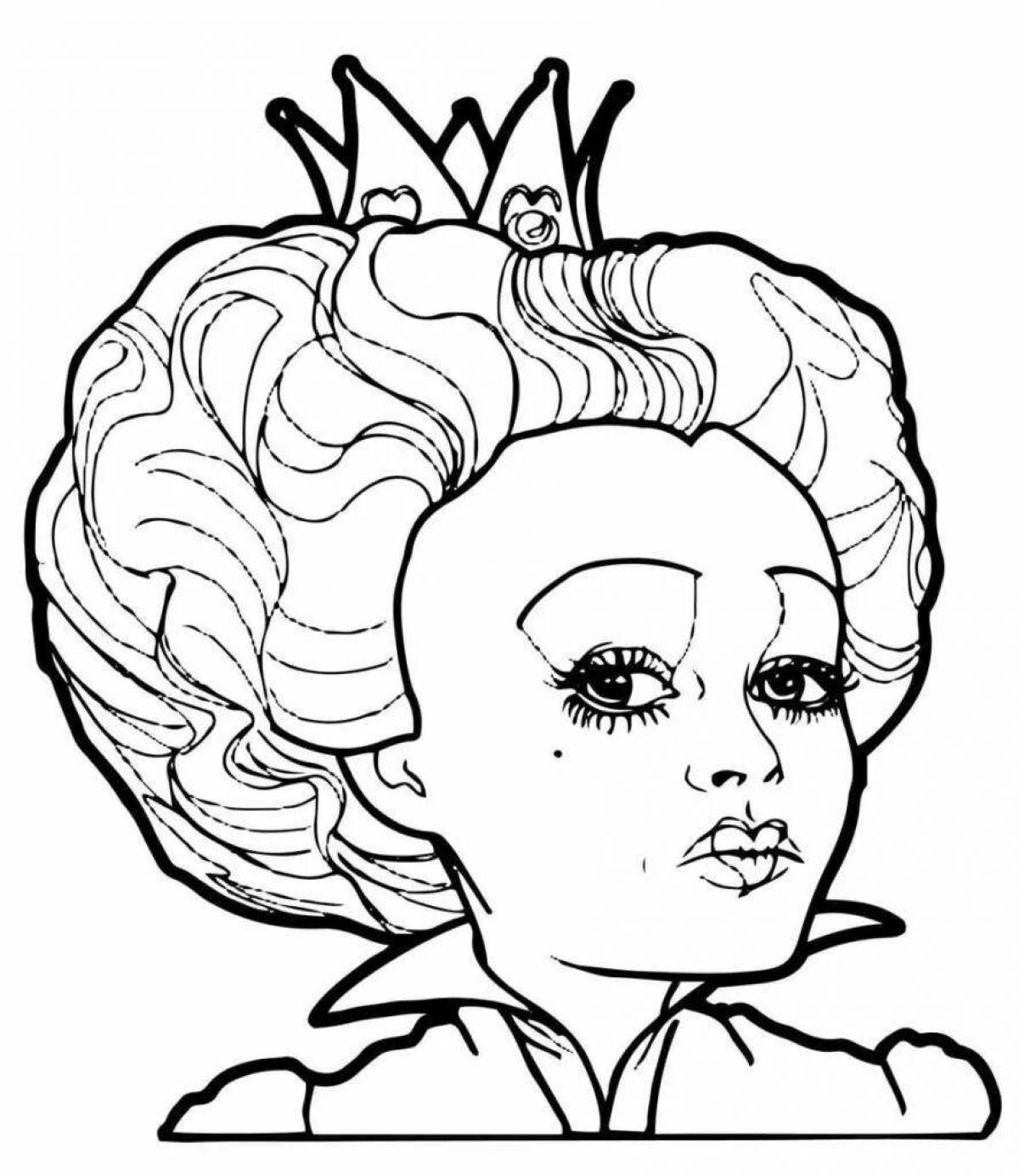 Glowing Alice in Wonderland coloring page