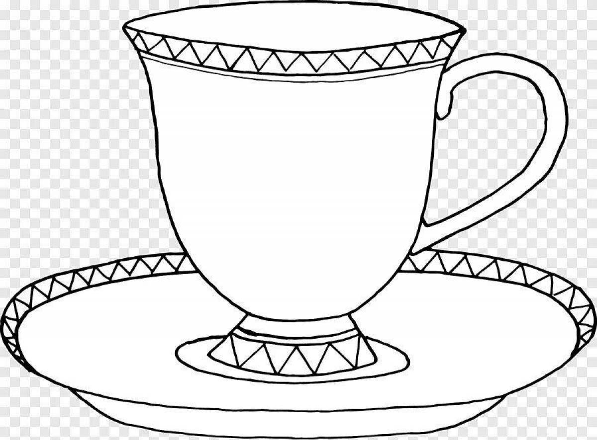 Glitter mugs and cups coloring book