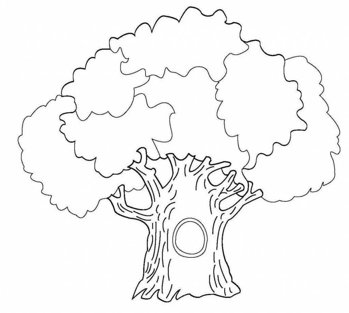 Fairy tree coloring book for kids