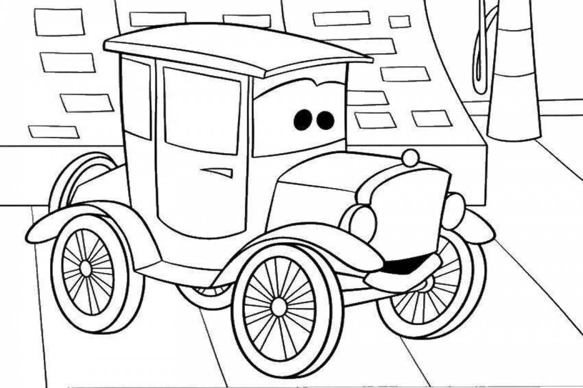 Awesome cartoon car coloring pages