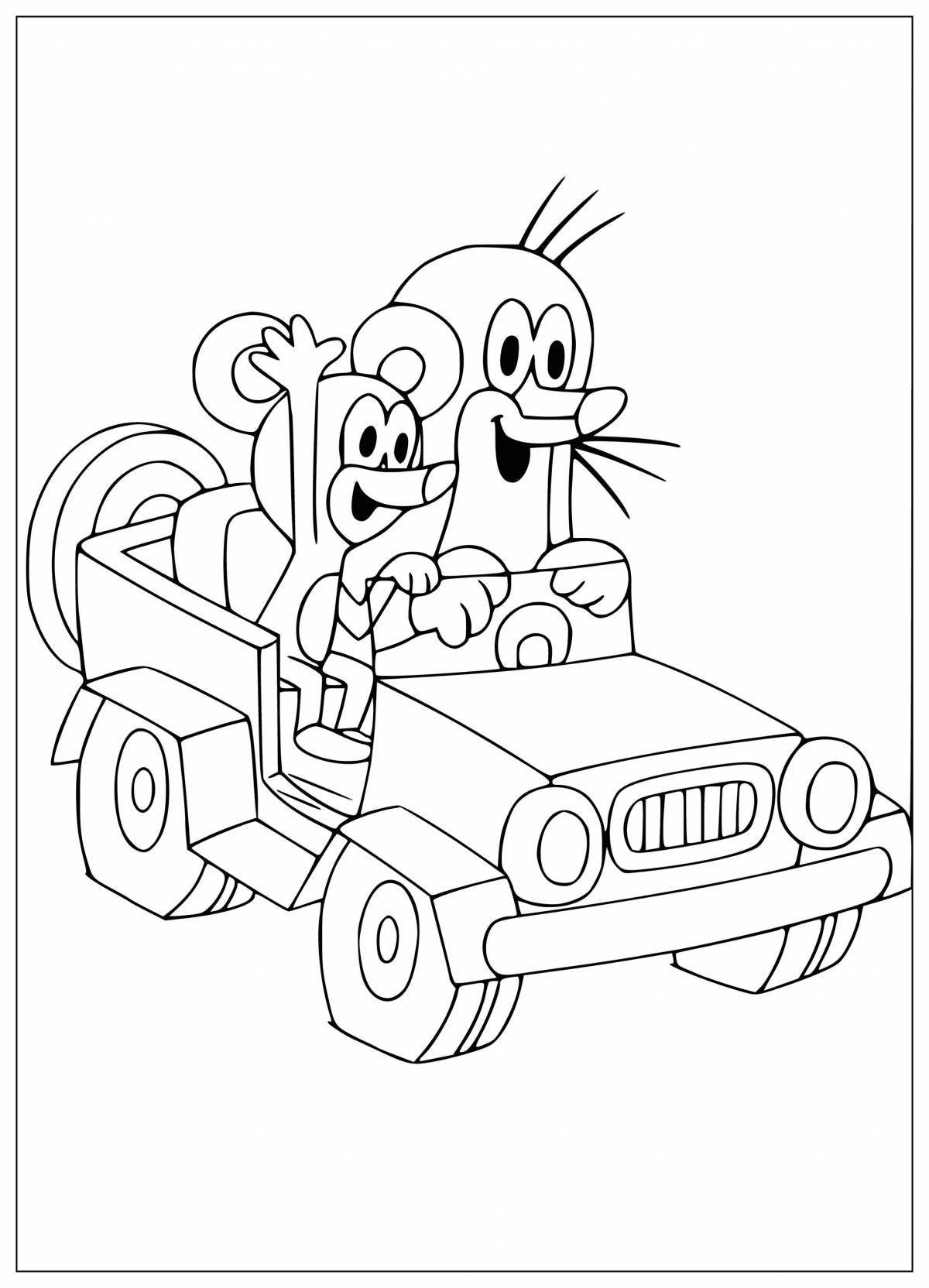 Gorgeous car coloring page