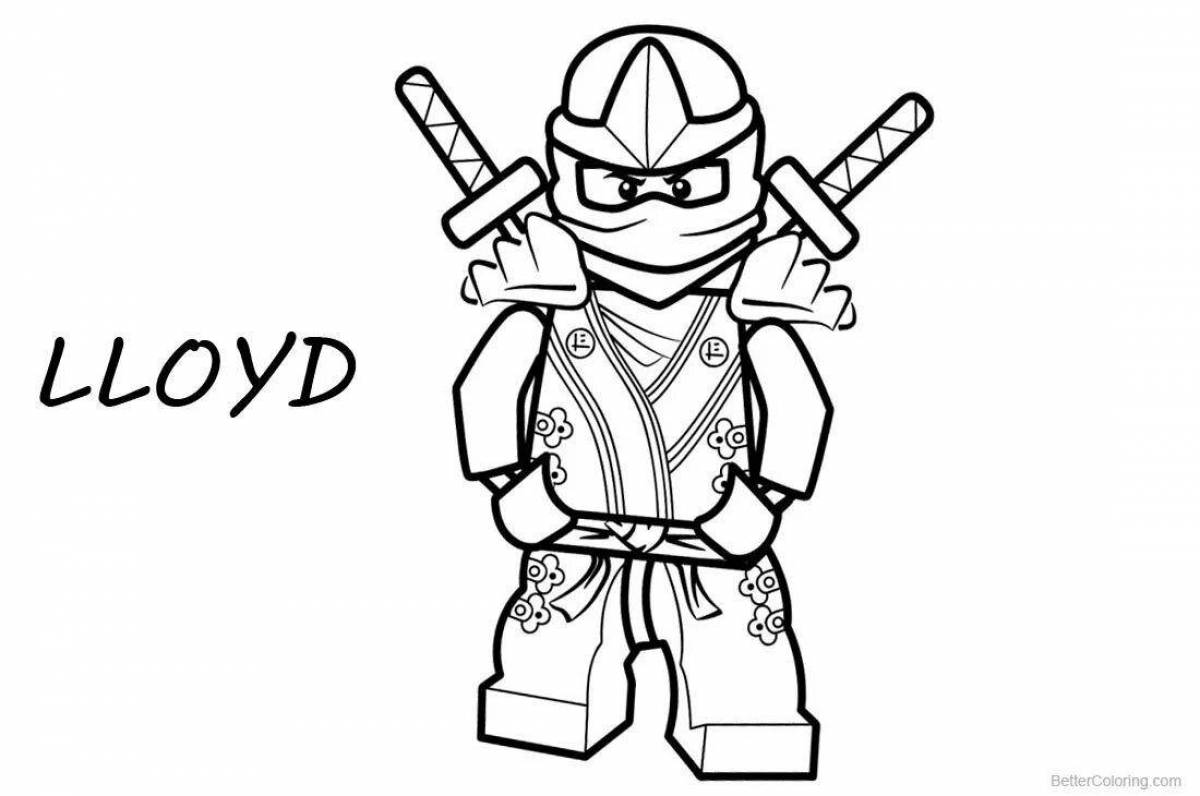 Colorful kai ninjago lego coloring page