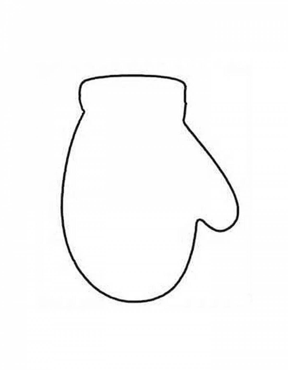 Coloring page charming mitten