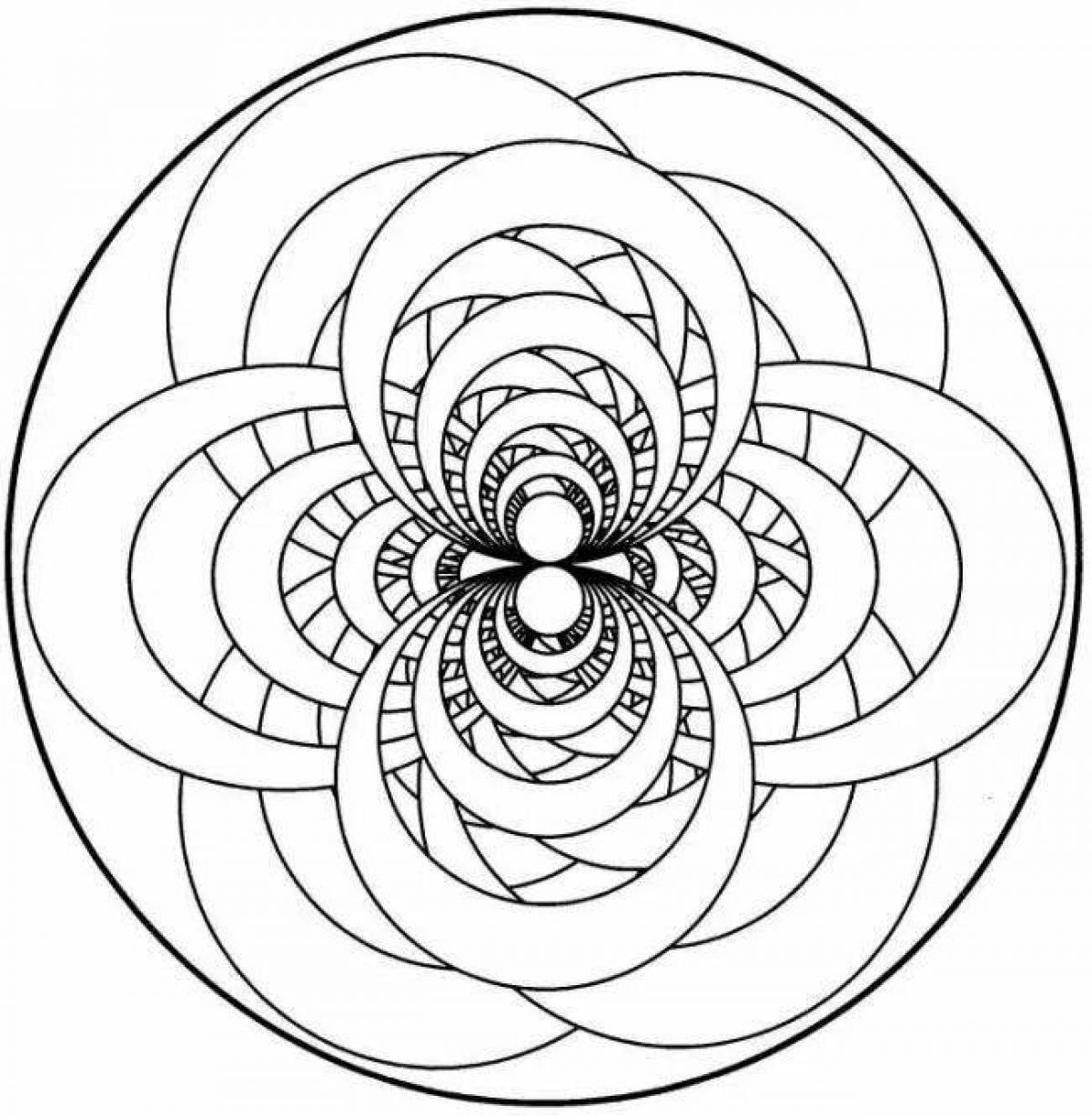Fine coloring hidden spiral pattern