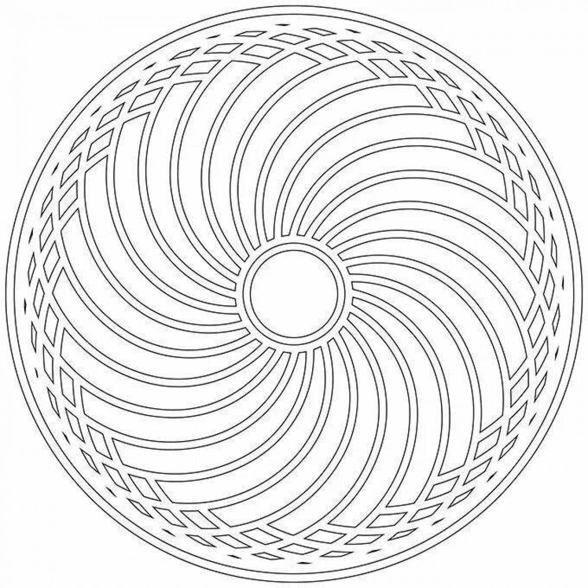 Beautiful coloring hidden spiral pattern